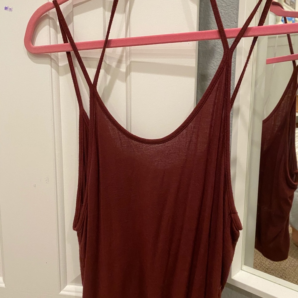 brandy melville maroon tank